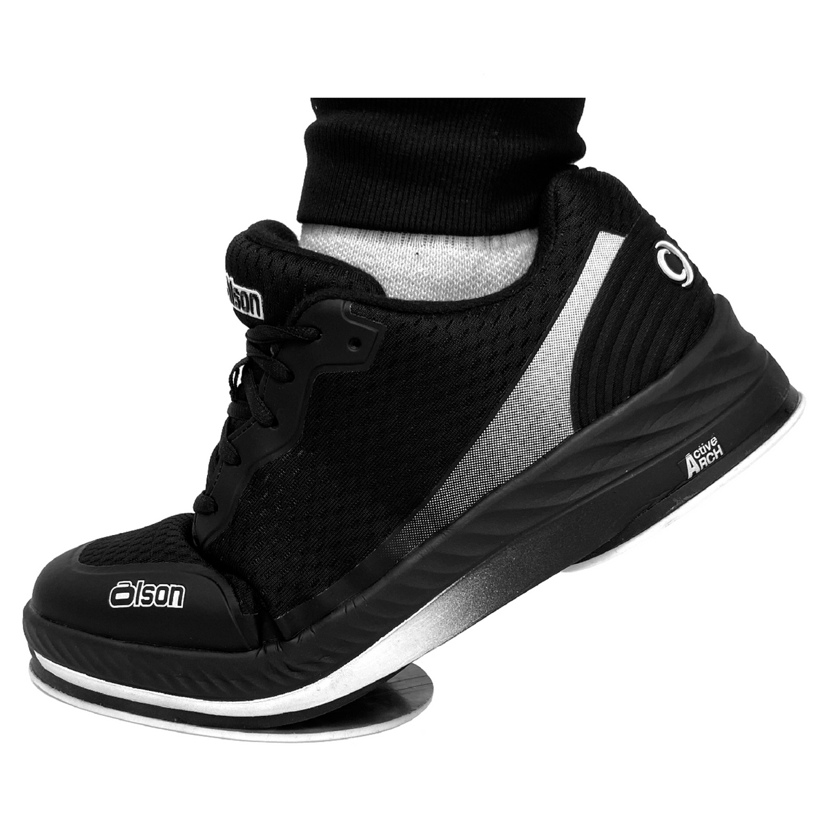 Olson Voltaje 1/8" Curling Shoes Men's Black/White