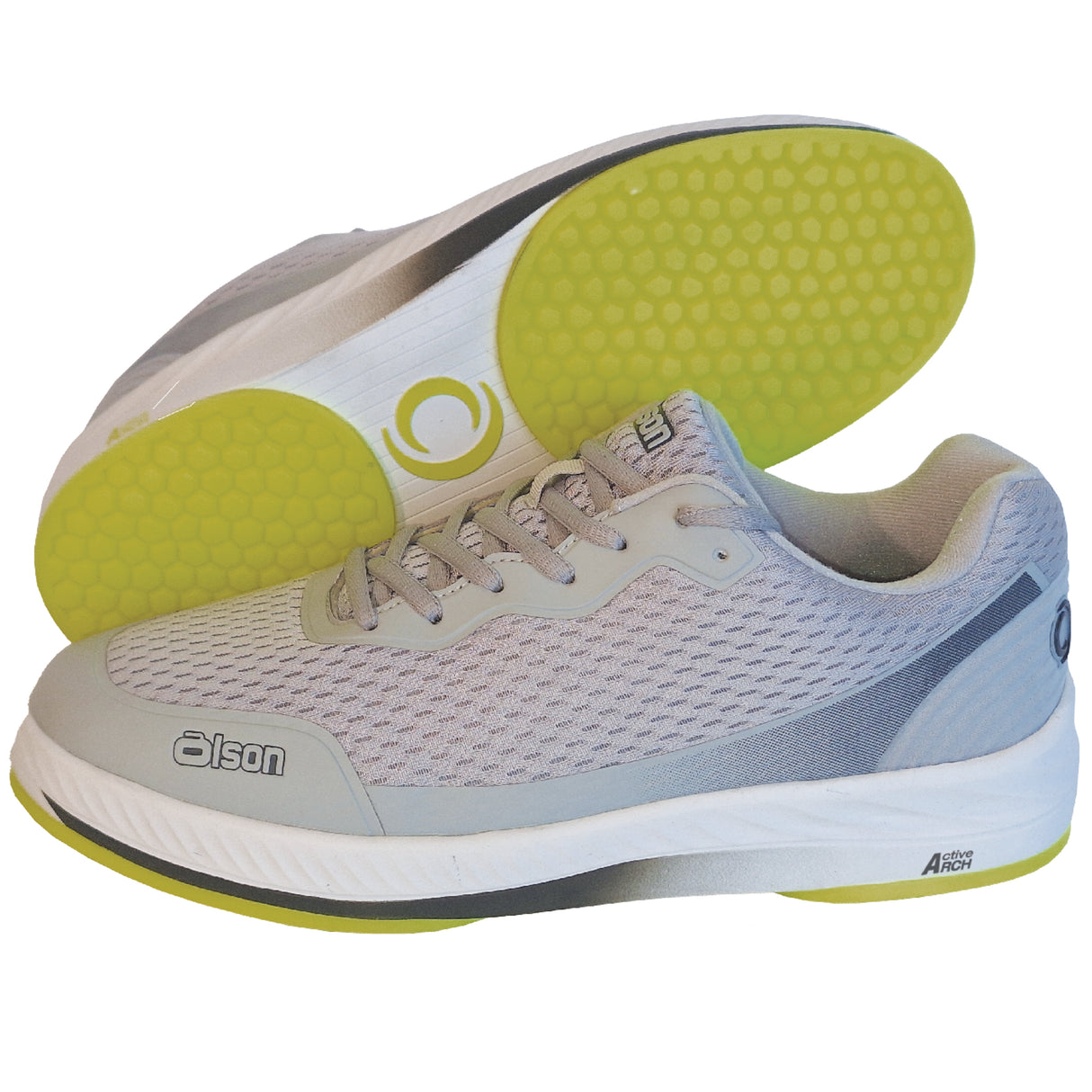 Olson Voltaje 1/8" Curling Shoes Men's Grey/Lemon Lime