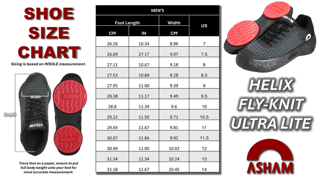 Asham Helix Fly-Knit Ultra Lite Men's Curling Shoes 5/32"