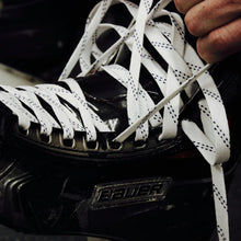 Load image into Gallery viewer, Howies White Waxed Hockey Skate Laces
